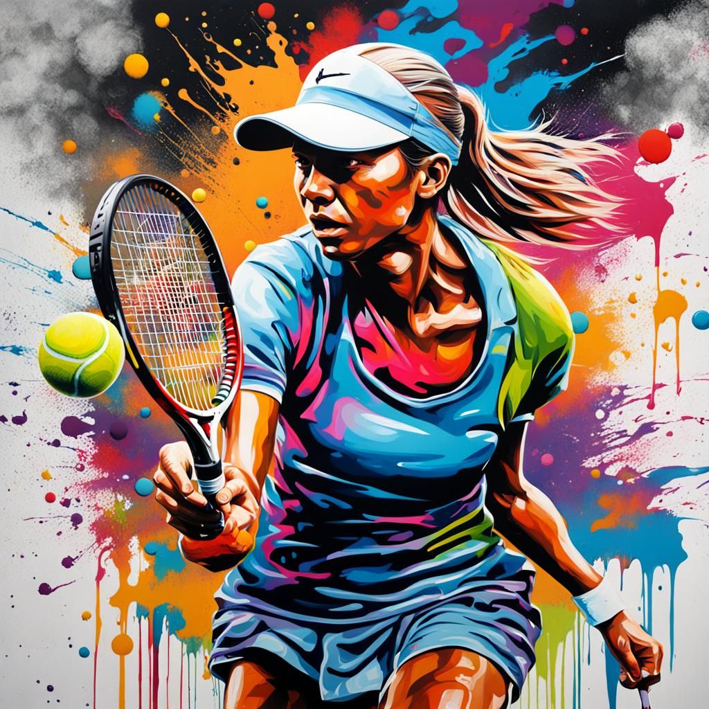 Colorful Tennis  by @Chickadee
