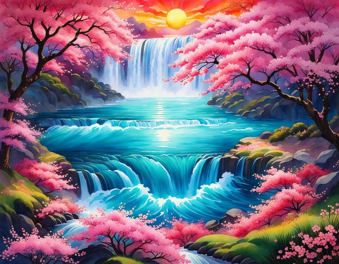 Sakura Waterfall Oasis