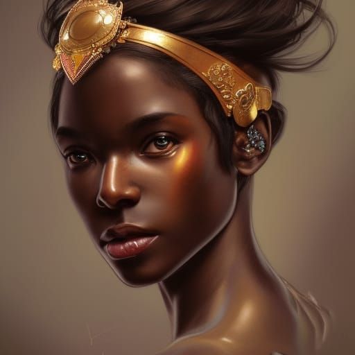 chocolate skin girl - AI Generated Artwork - NightCafe Creator