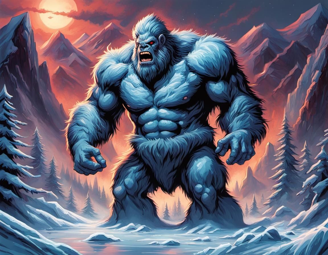 A Frost Giant Bigfoot Primal Rage SNES art style Mark Brooks and Dan ...