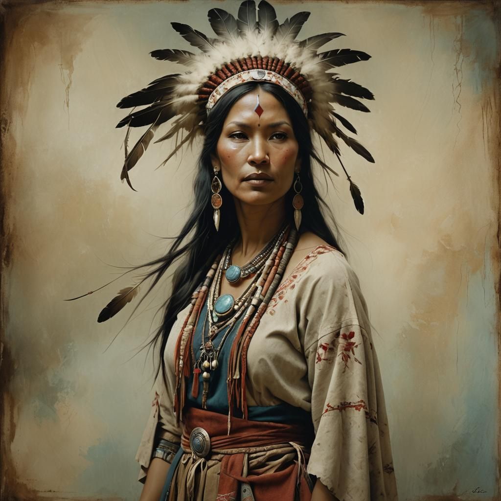 elegant native American  woman