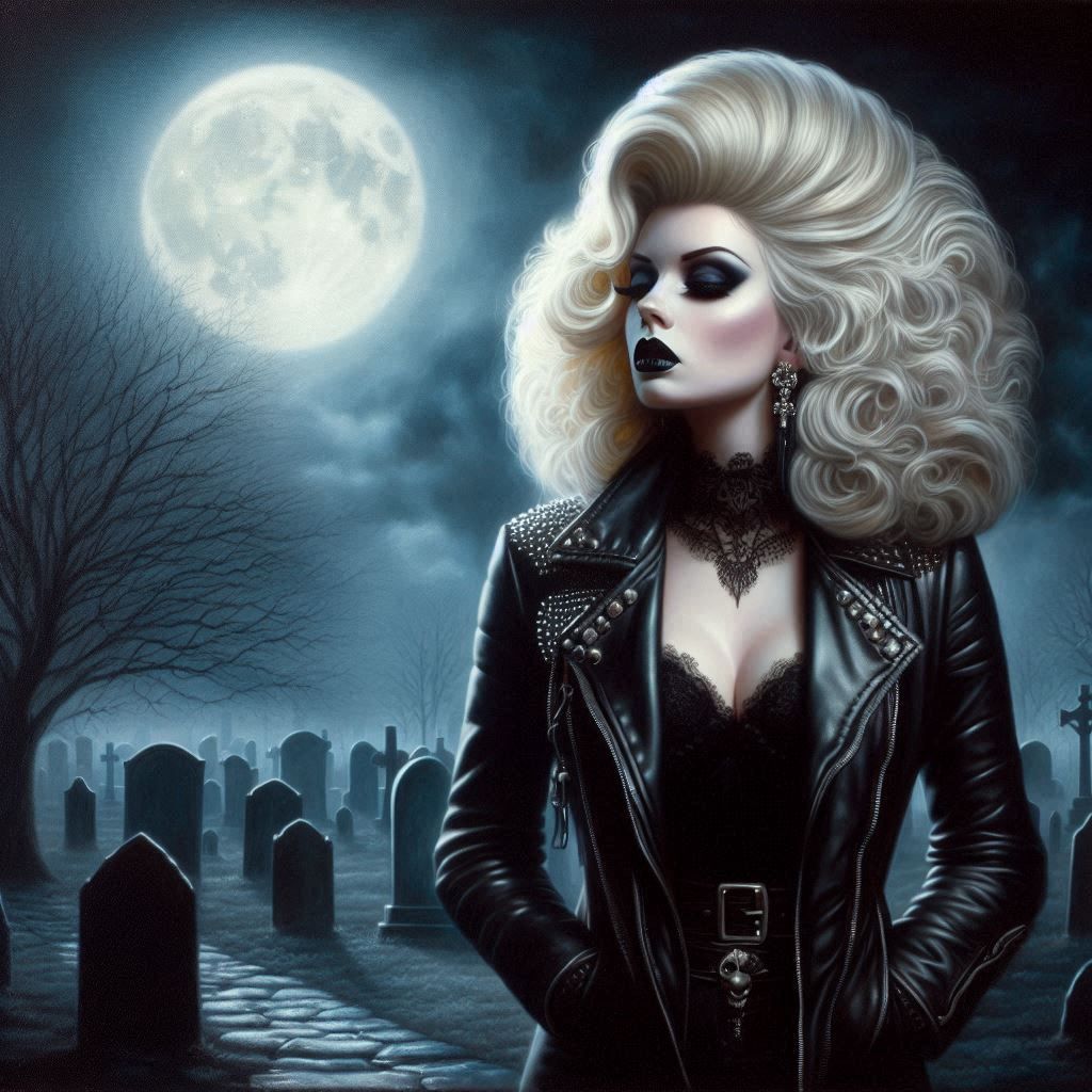 Goth Ghost with Big Hair