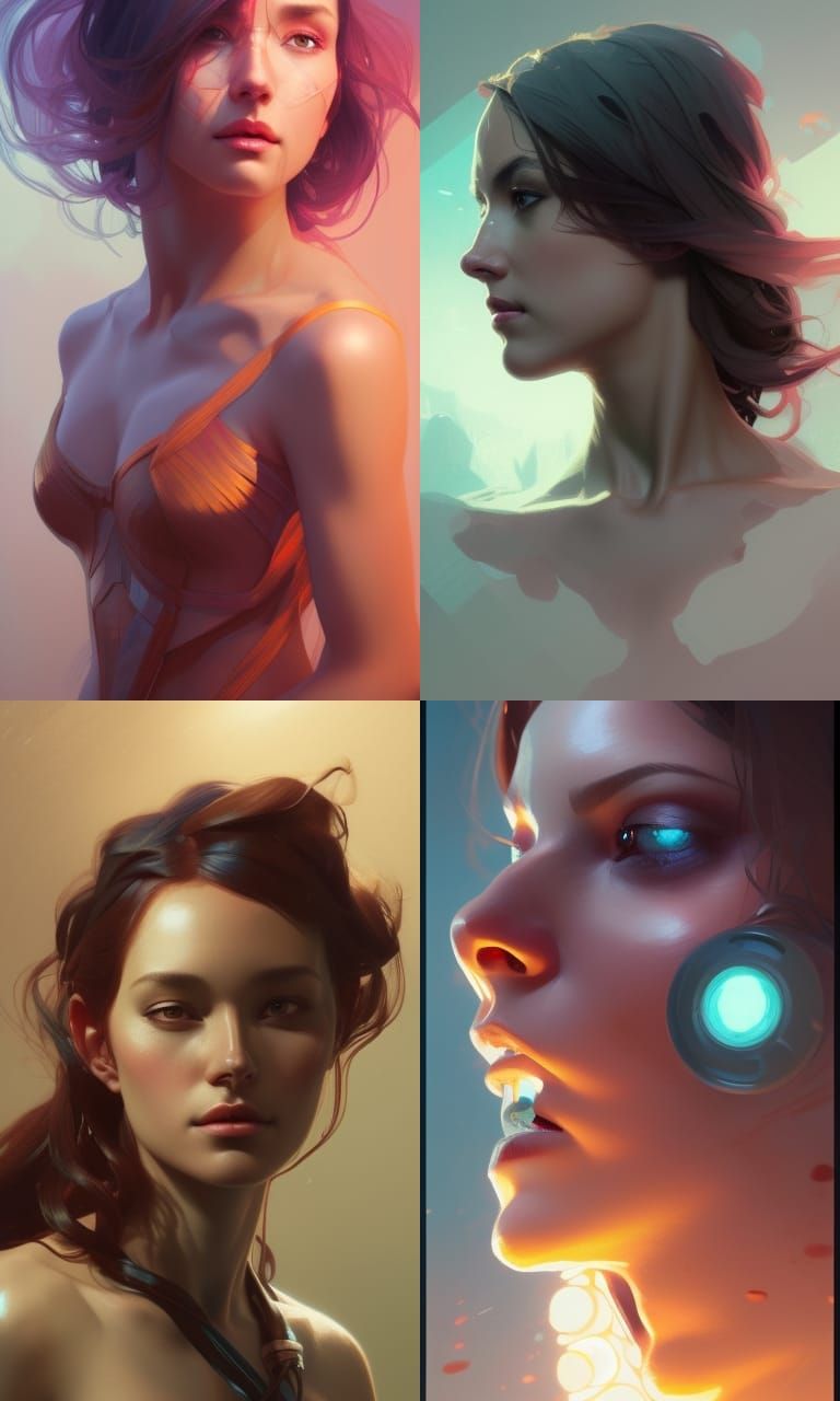 Vision head and shoulders portrait, 8k resolution concept ar...