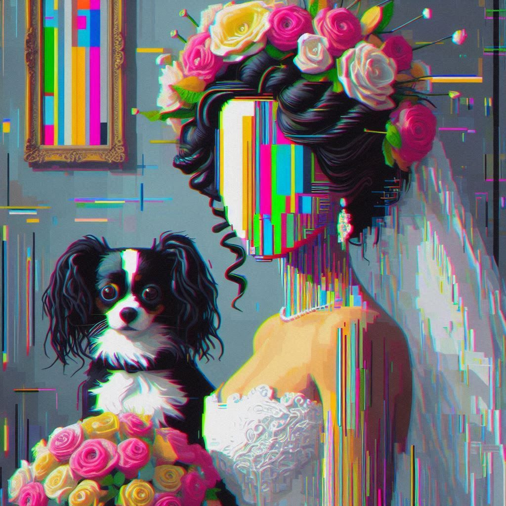 Bridal Portrait With Peanut