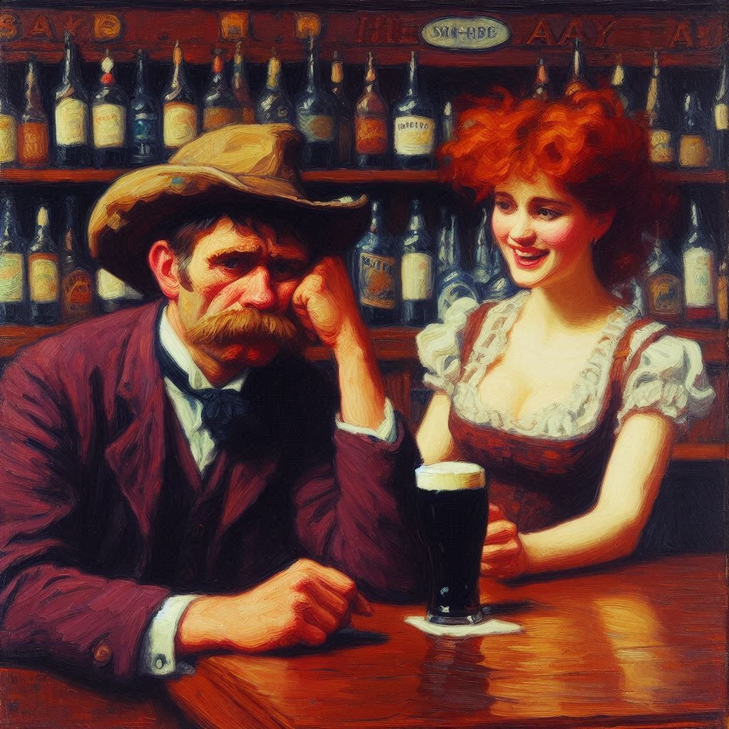 " .. a redheaded bartender taught him 'bout lovin'. "