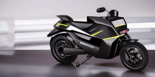 Das Knight Rider Moped hat ein sportliches und futuristische...