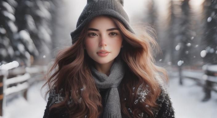 Snowy portrait