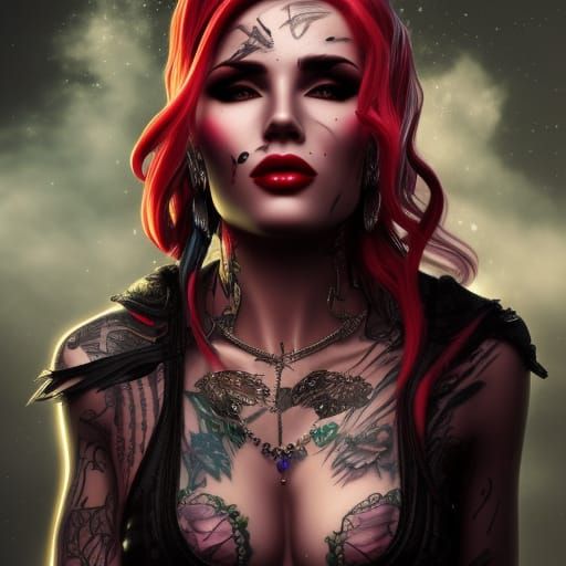 Tattooed punk rocker