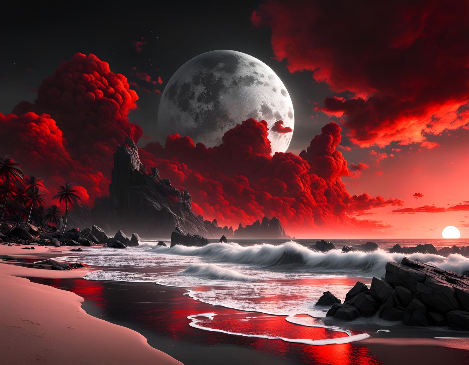 Sunset at the beach  by @Sauroerix