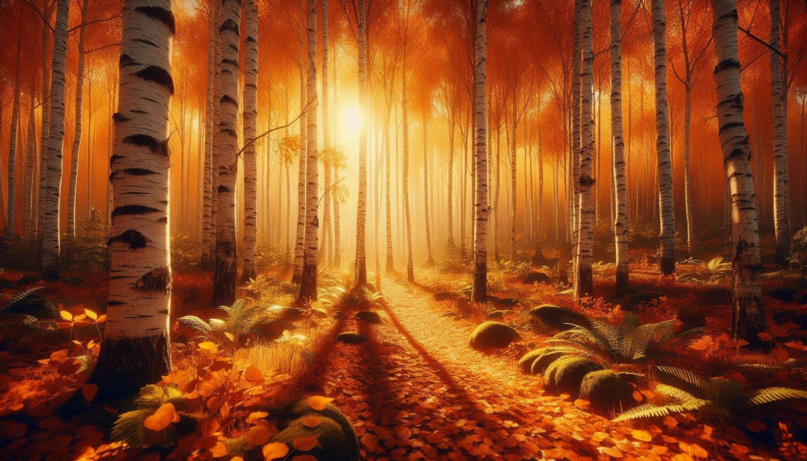 Autumnal Birch Forest