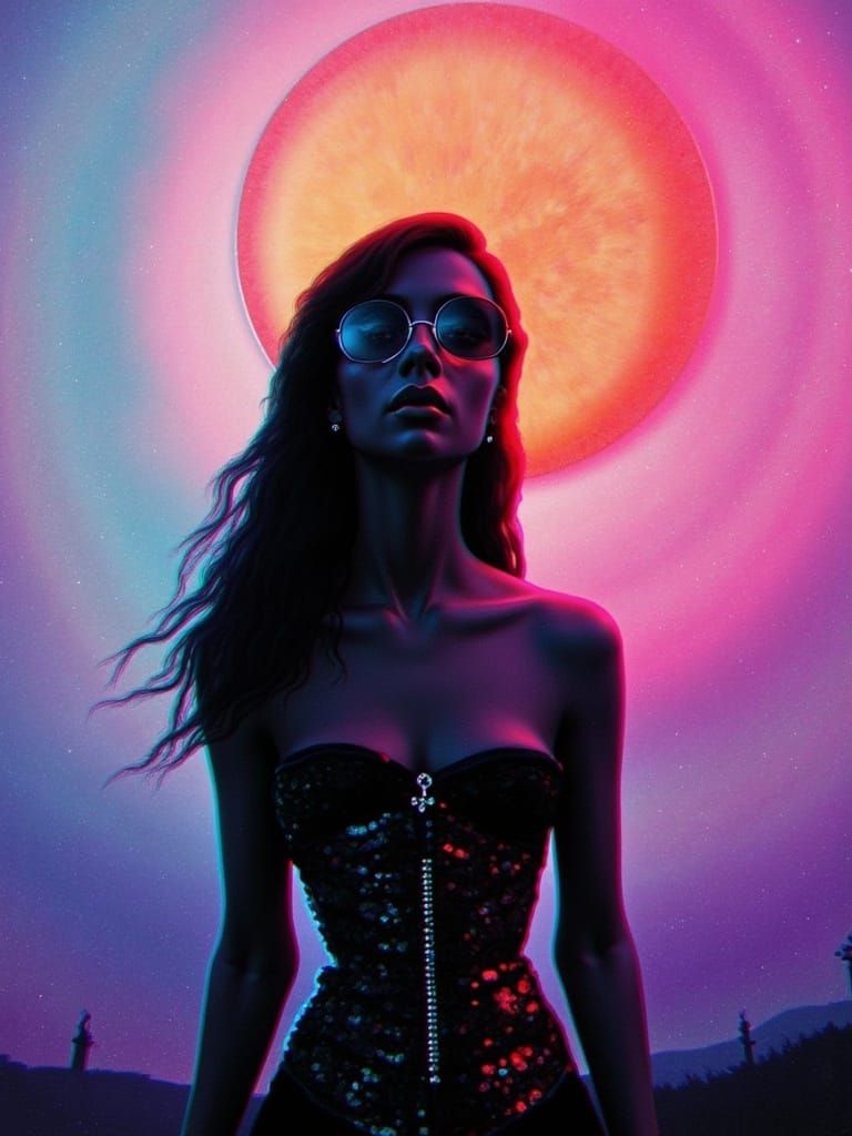 Holographic Vaporwave Glitch (HEAVY GLITCHCORE:1.5) (corrupted_file:3.6) (compression_artifacts:2.5) (Stålenhag:2.0) (Heemskerk:1.5) <lora:D...