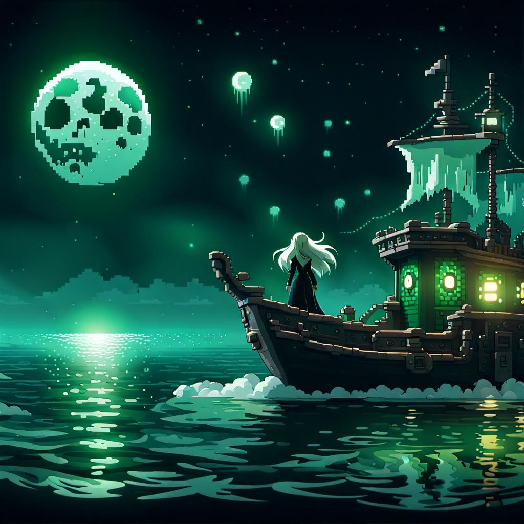 Banshee on her ship across the ocean  by @Banshee