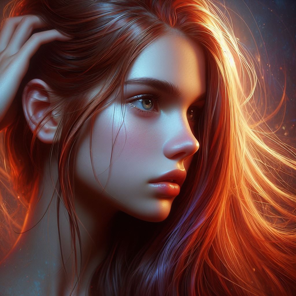 Redhead Profile 01 - AI Generated Artwork - NightCafe Creator