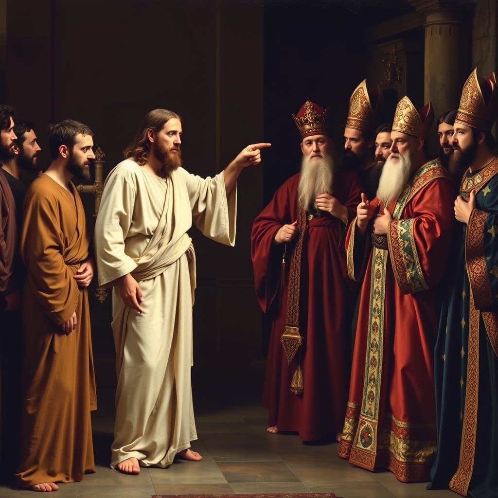Jesus confronting the Pharisees and religious leaders for their hypocrisy  by @Hummingbee