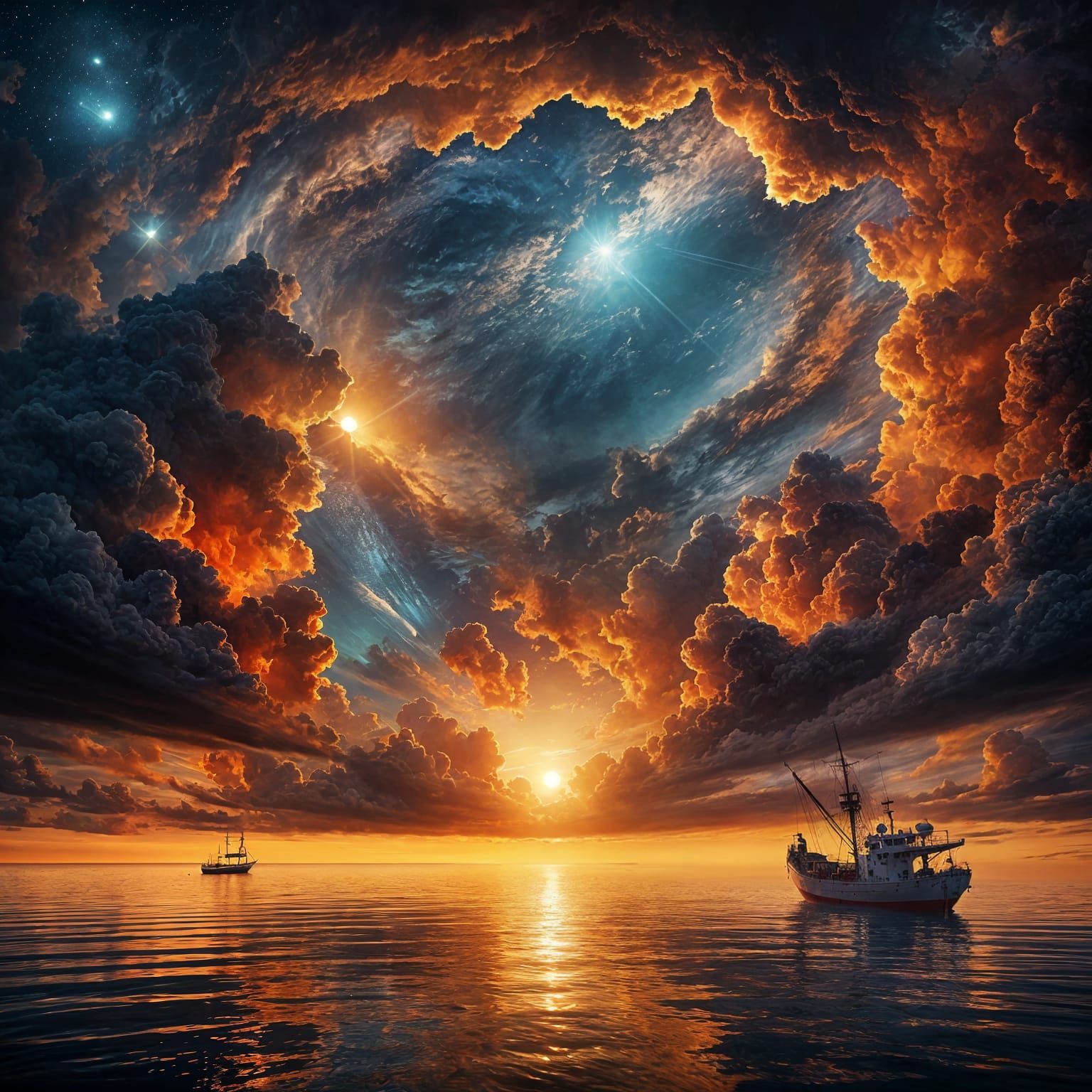 Voyage Beneath the Cosmic Tempest  by @Joe