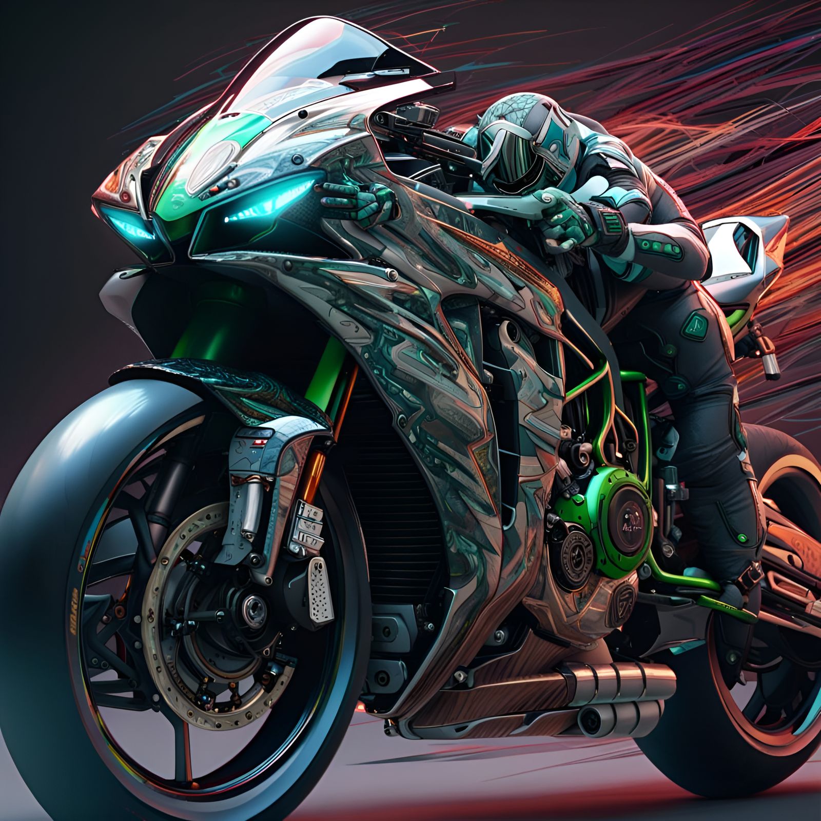 Kawasaki Ninja H2R  by @Boof