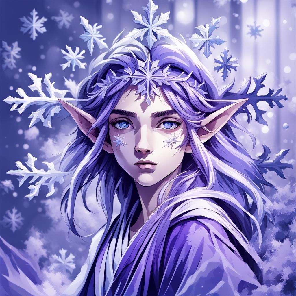 the purple snowflake elve  by @Sjieny