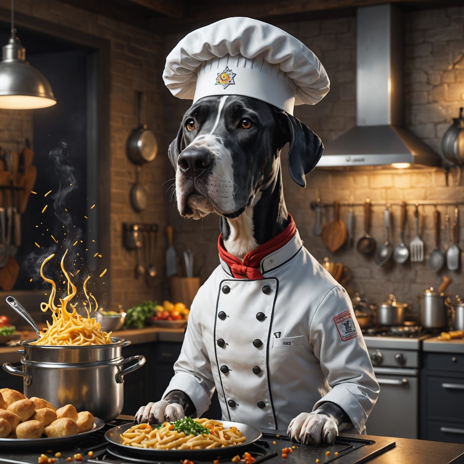 The Great "Dane", chef to the canine stars of the screen and stage.  by @MRQZ