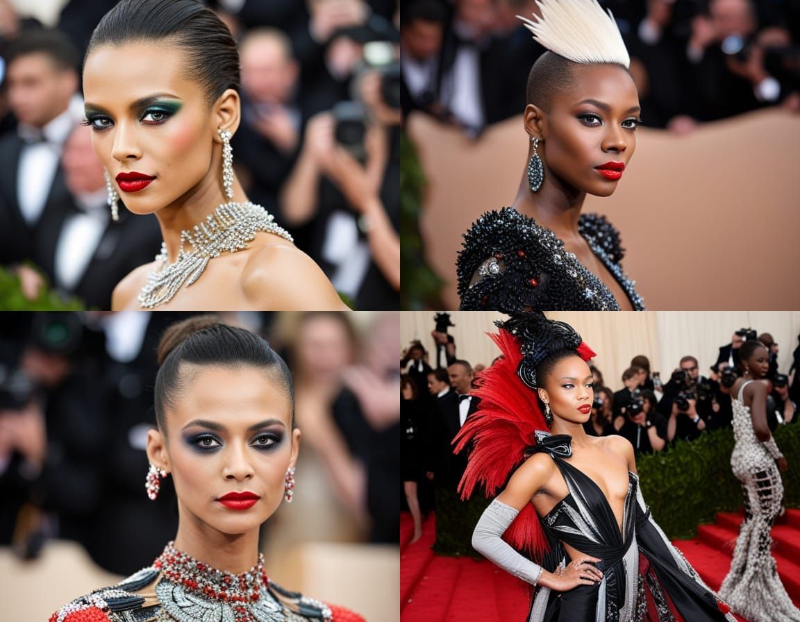 Models in the MET Gala AI Generated Artwork NightCafe Creator