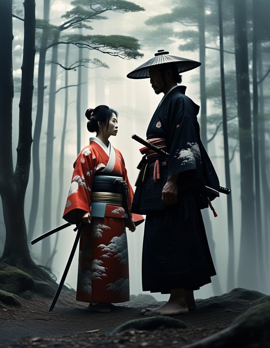 Samurai And His Wife