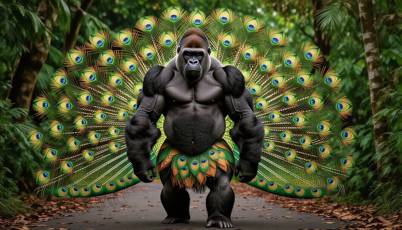 Peacock-Gorilla   by @Imvlad