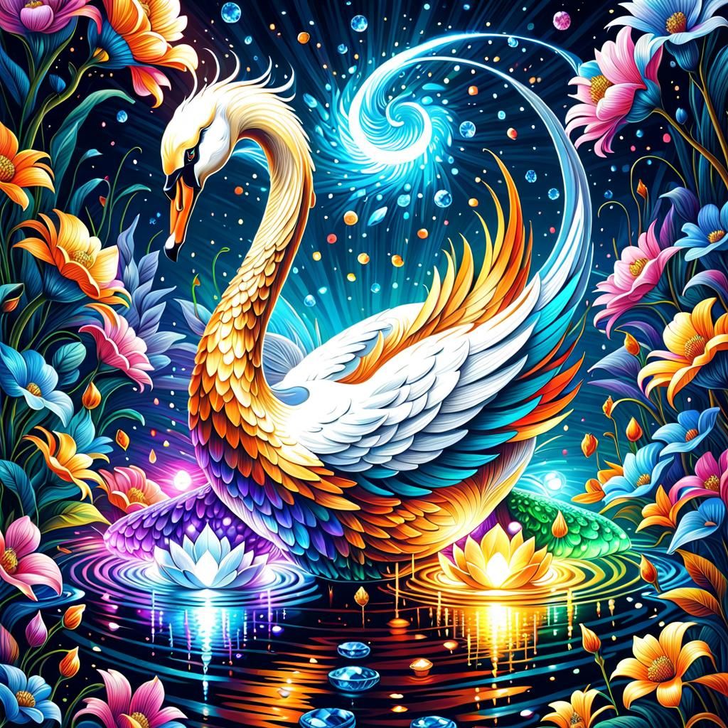 Colourful Swan  by @ACC