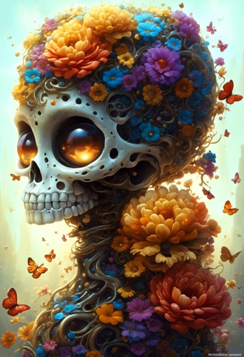 Flower skelleton