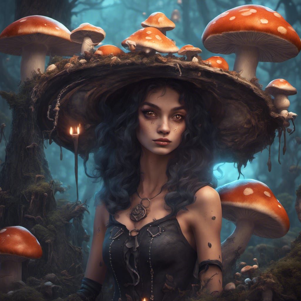 Mushroom Witch  by @Herbalist Nerena