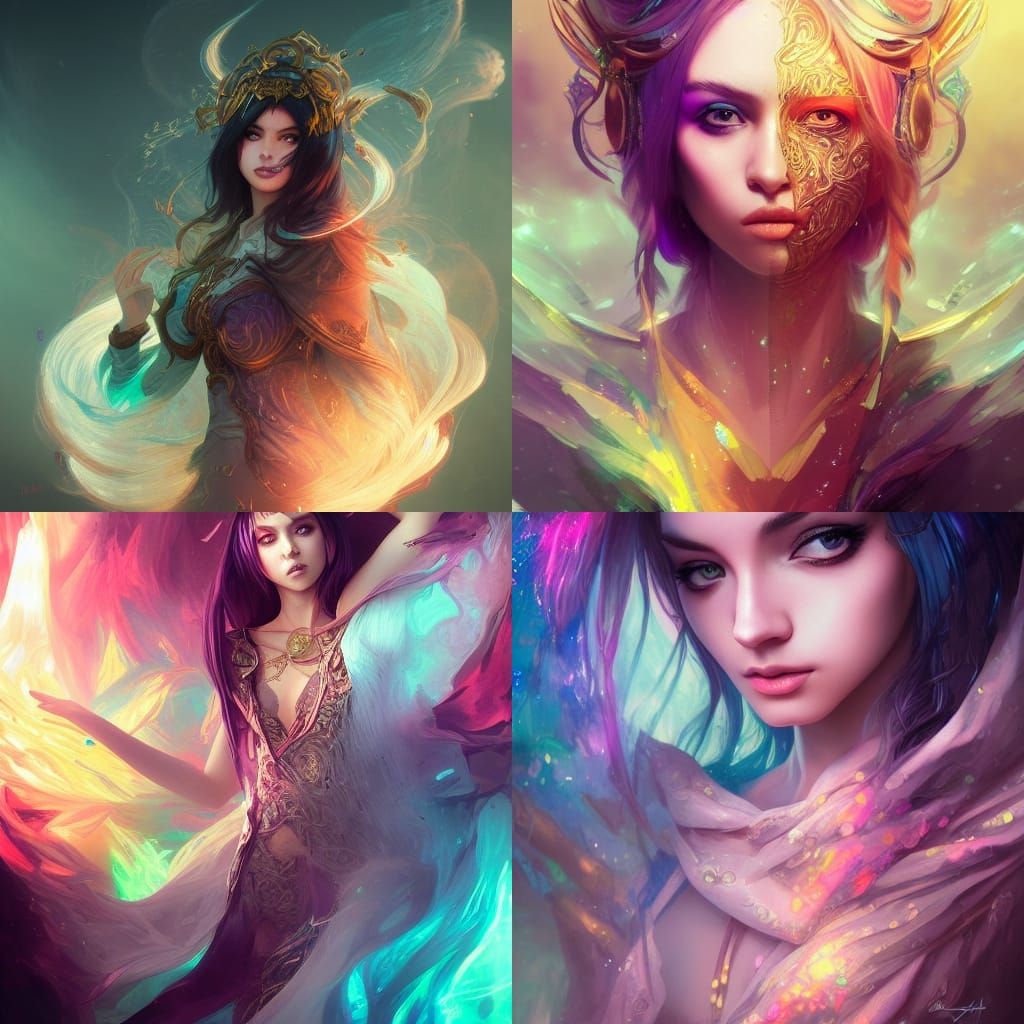 Artgerm, Wlop, Greg Rutkowski; Gorgeous Lovely Alchemist Magic 