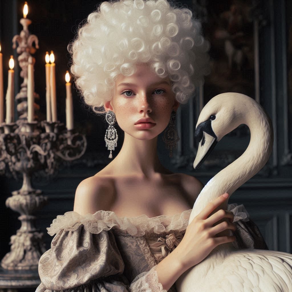 Rococo Queen and her Swan