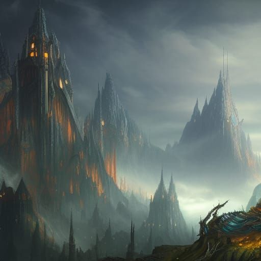 kingdom of dark elves - AI Generated Artwork - NightCafe Creator