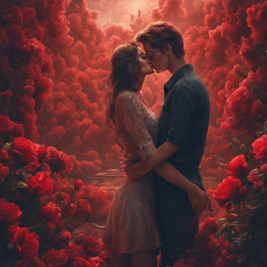 Girlfriend Kiss aka "Hot Lips" Red Flowers