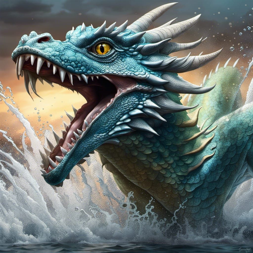 Water Dragon - AI Generated Artwork - NightCafe Creator