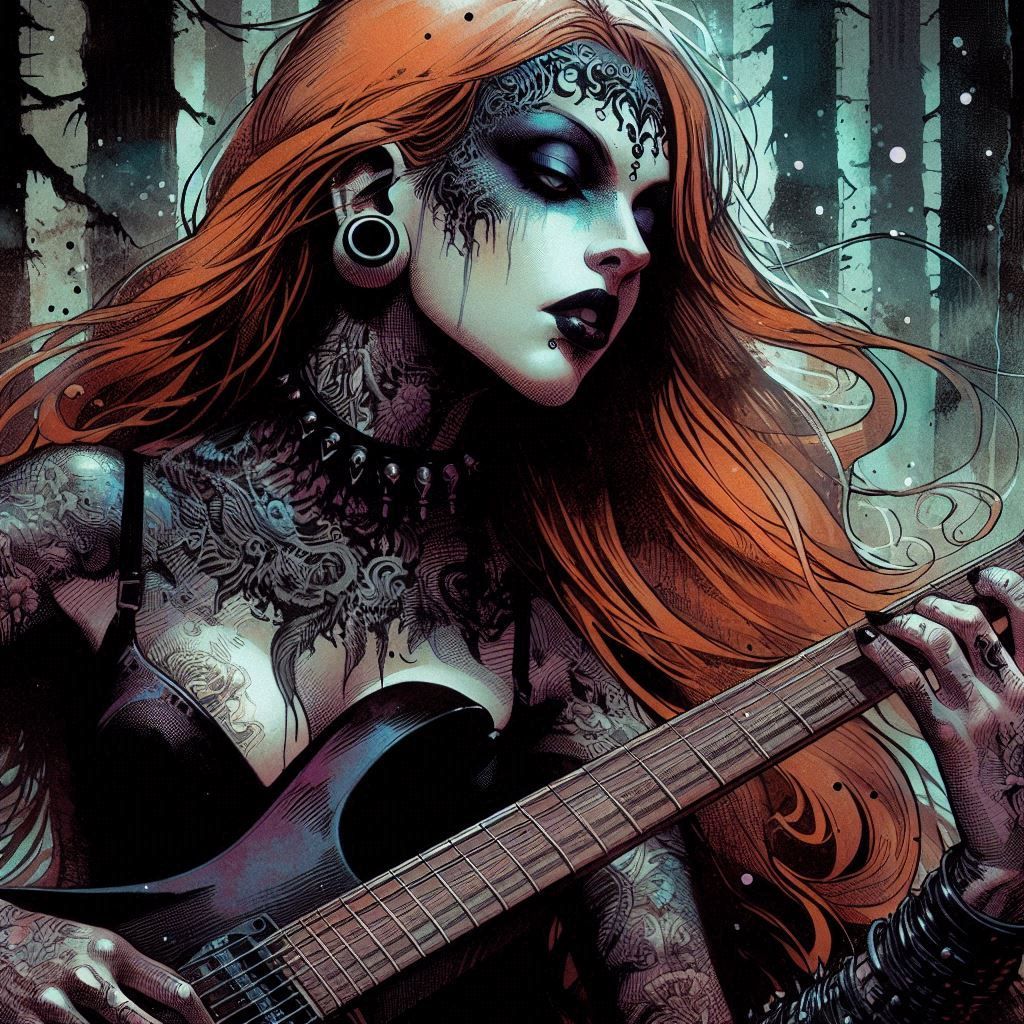 blackcore metalhead girl