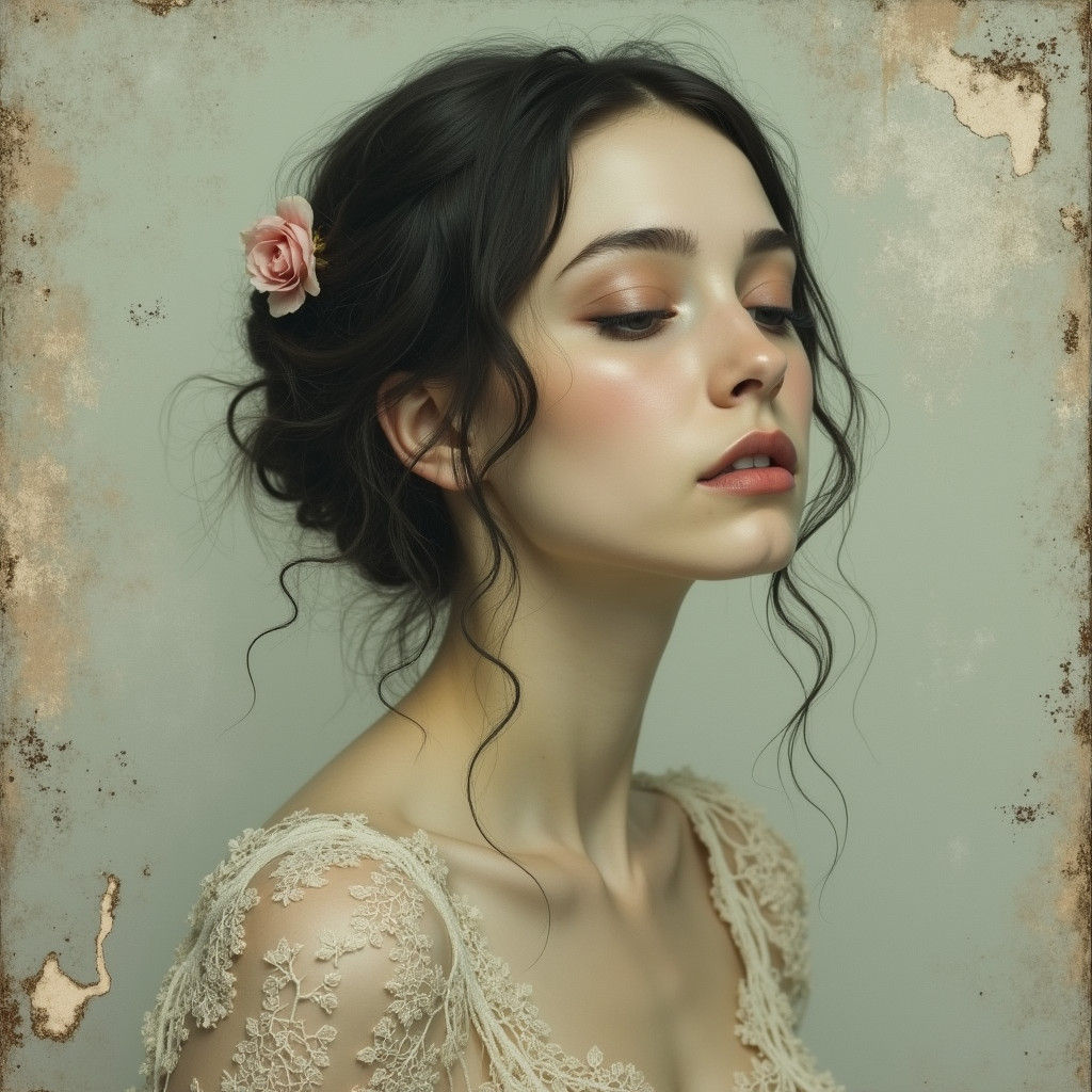 Vintage Portrait in Dreamy Ethereal Style