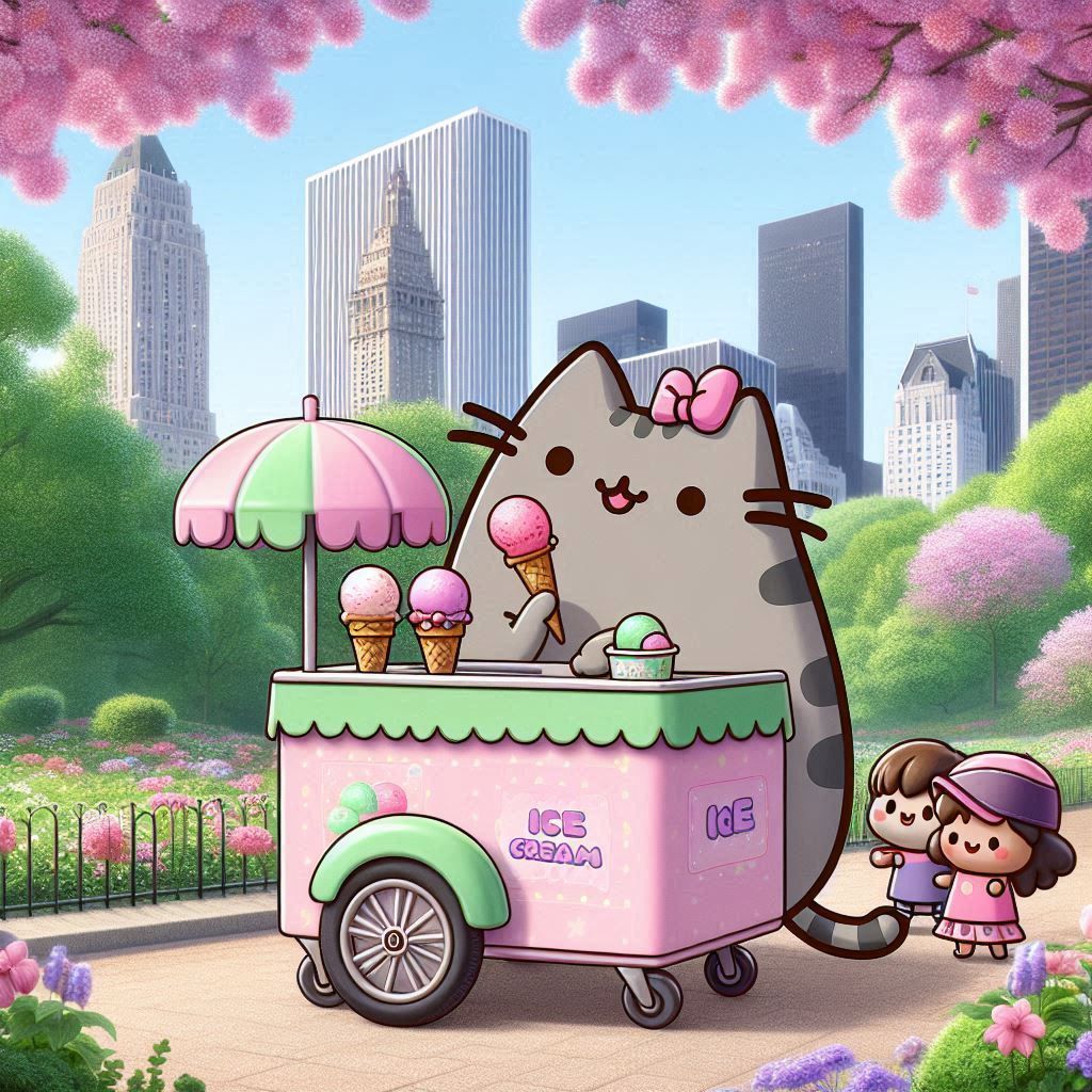 Pusheen Sells Ice Cream 4