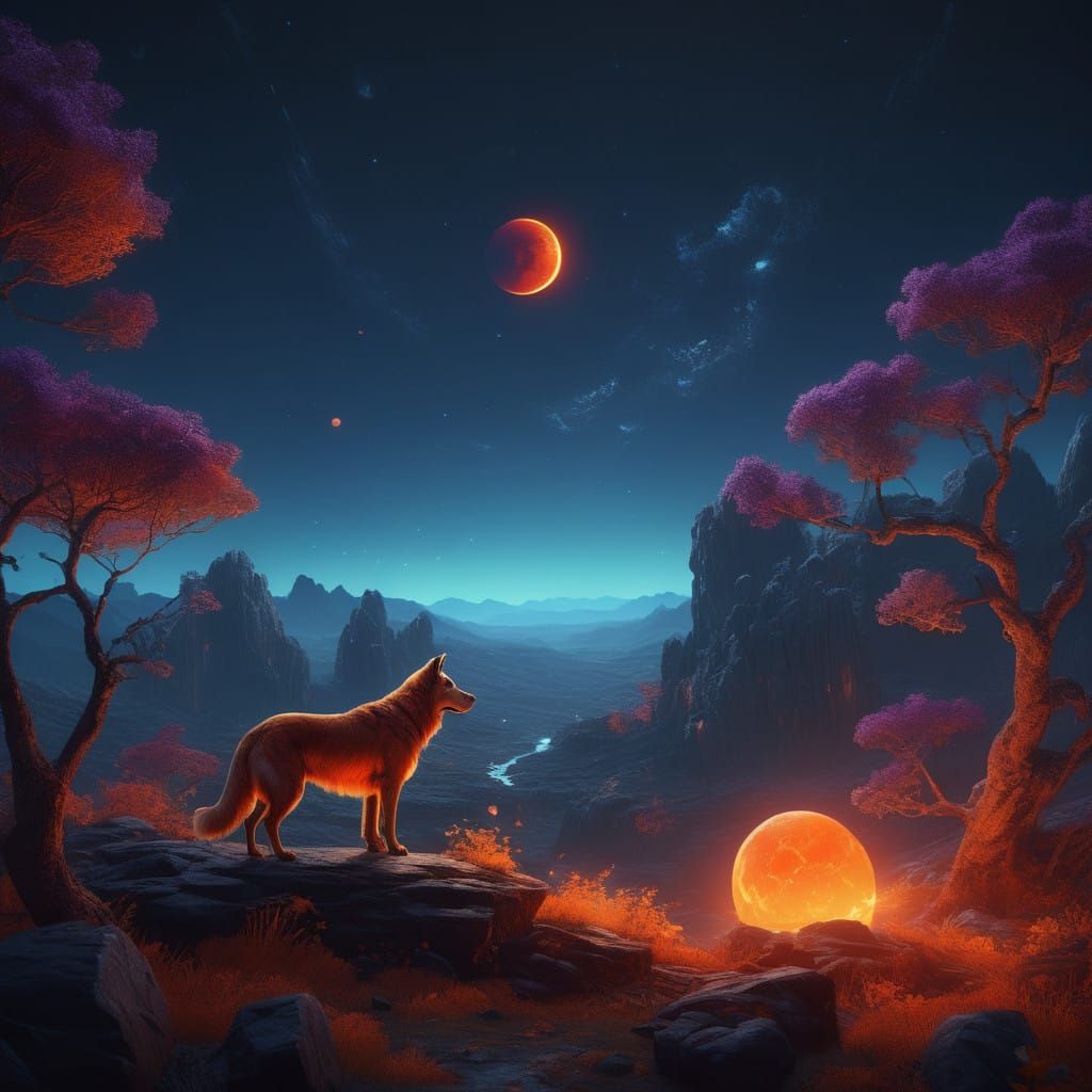 Cosmic Canine in Aries Constellation