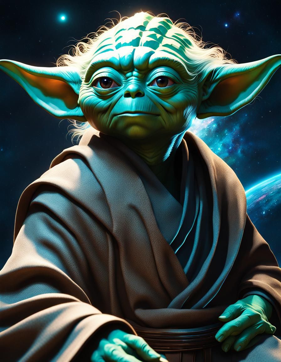 Yoda in Space - AI Generated Artwork - NightCafe Creator