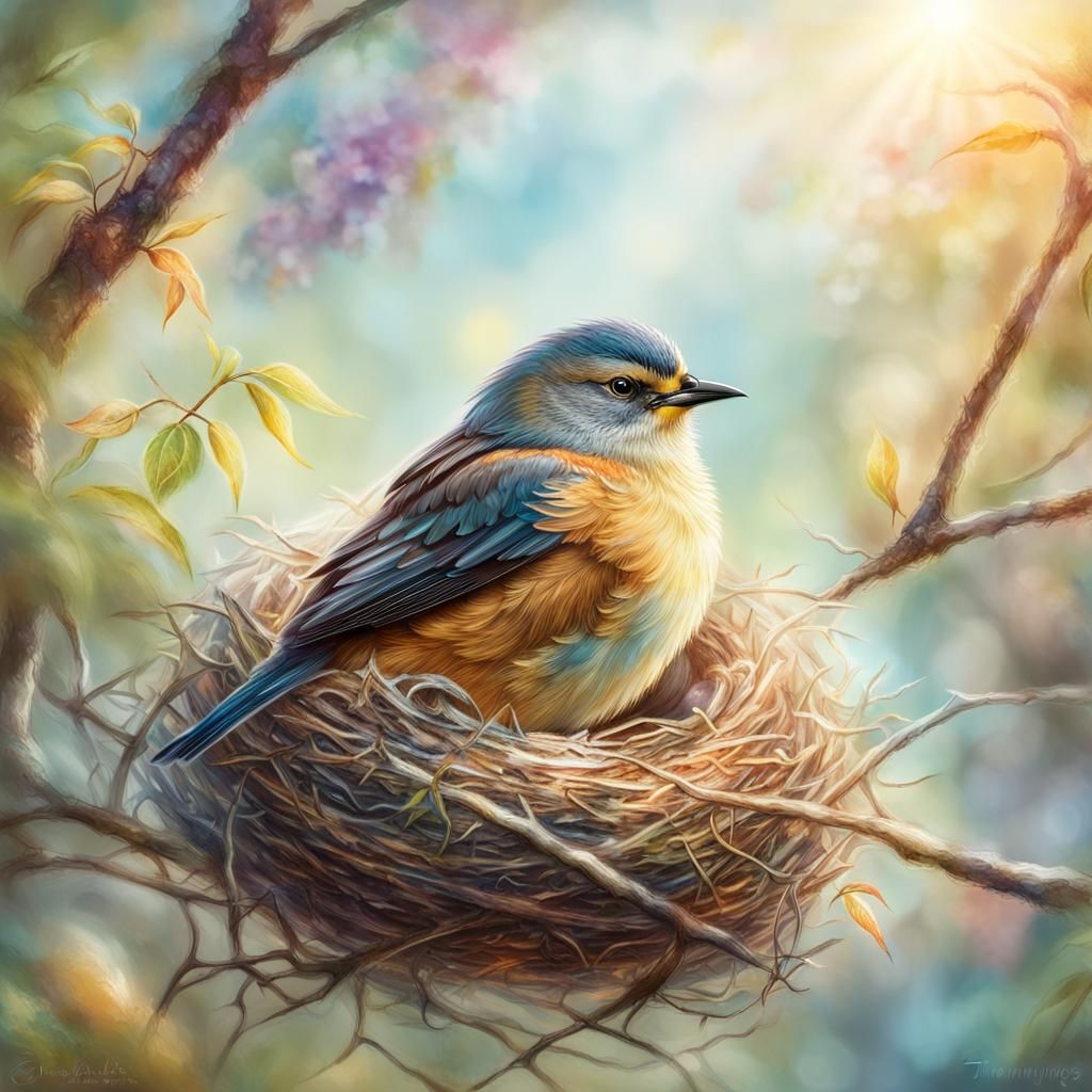 A beautiful bird's nest.  by @CatLover
