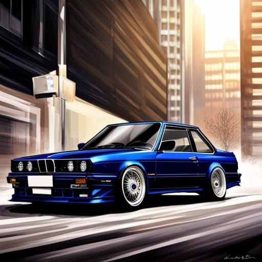 a 1986  black alpina 635i drive by Nicky larson