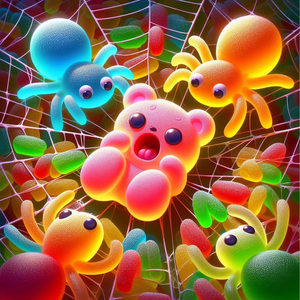 Gummy spiders attack!