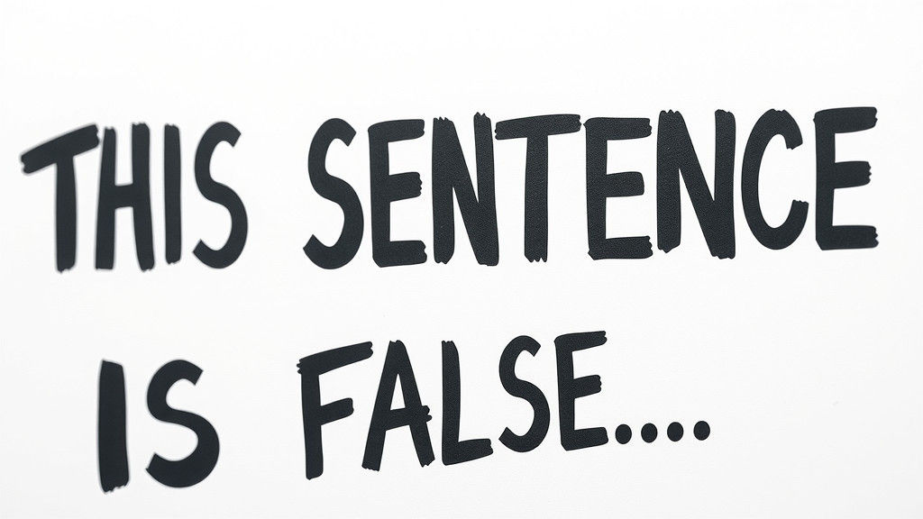 Bold Text: This Sentence Is False on White