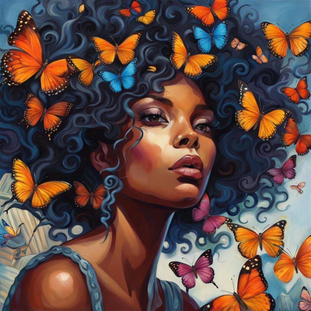 Butterflies in my hair