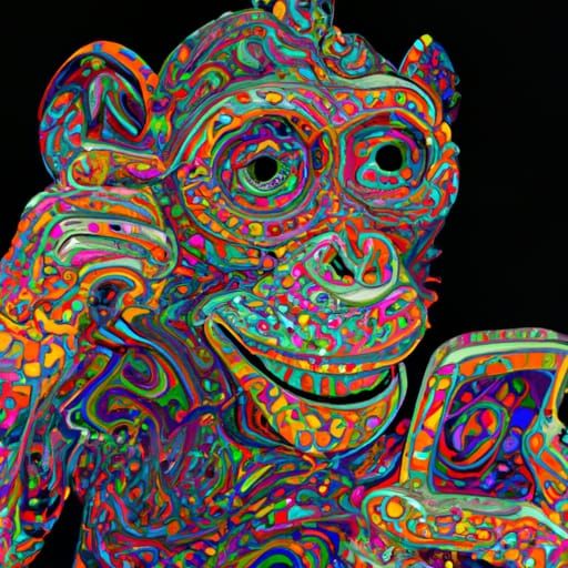 "“A detailed beautiful realistic happy monkey, taking in his...