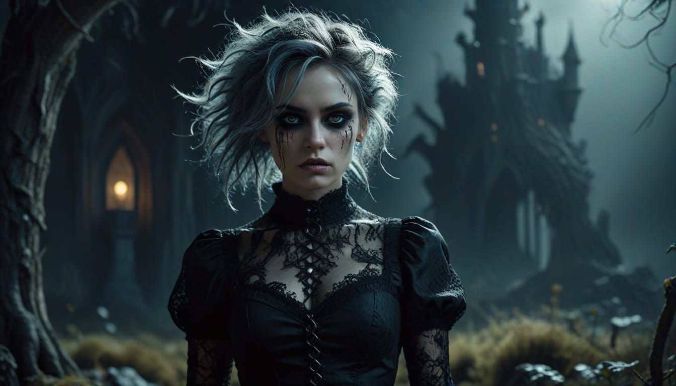 Gothic Surrealism: Alice with Vorpal Blade