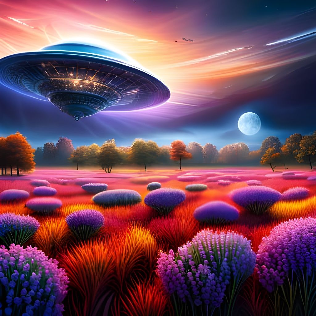 UFO looking for cows and crop circles  by @Kalpine