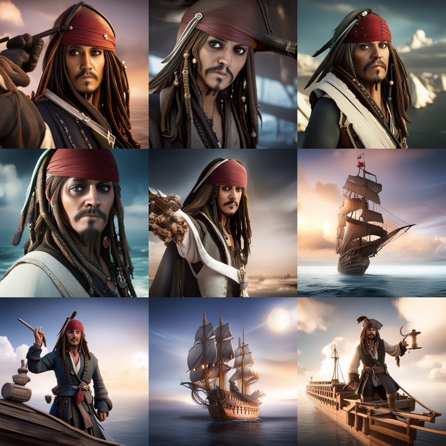jack sparrow from "pirates of the caribbean"