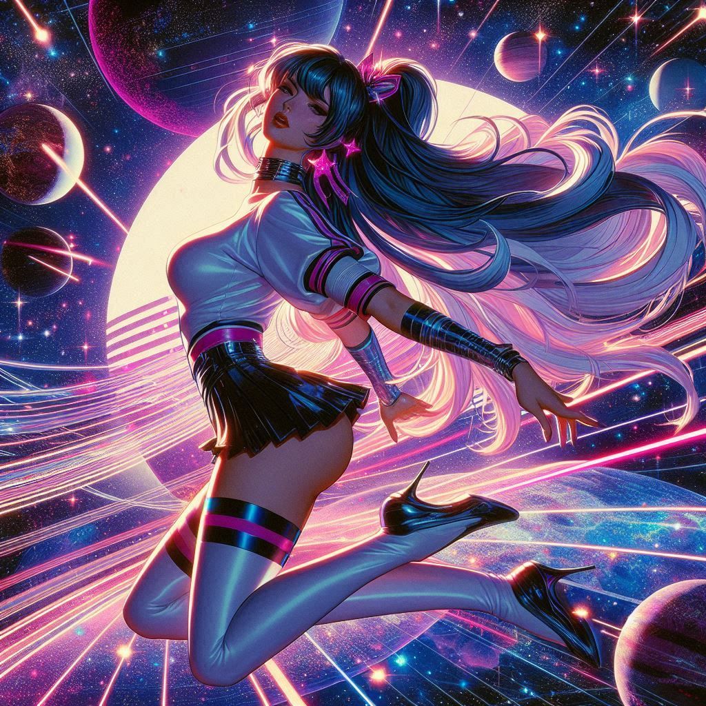 hajime sorayama 80s retro futurism sci-fi concept contempora...