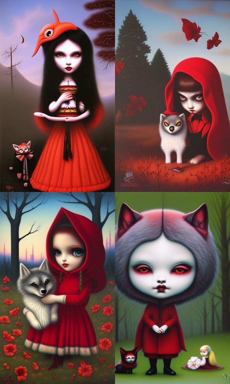 Little red hood and the wolf by mark ryden