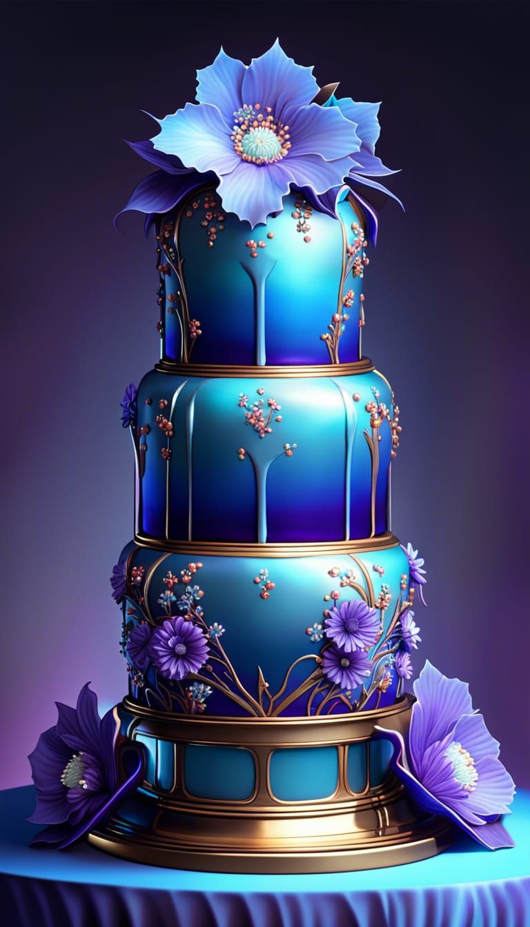 Blue and Purple Butter Cream 3